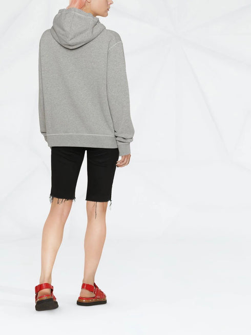 slogan-print hoodie